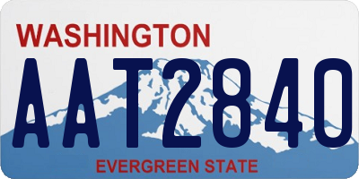 WA license plate AAT2840