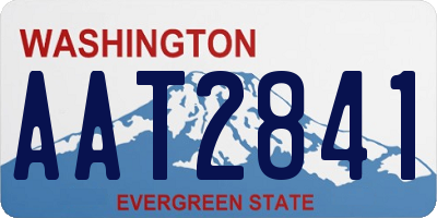 WA license plate AAT2841