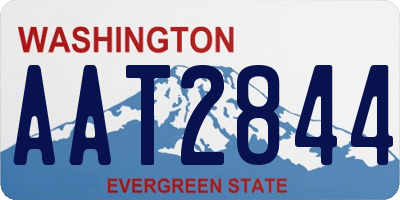 WA license plate AAT2844