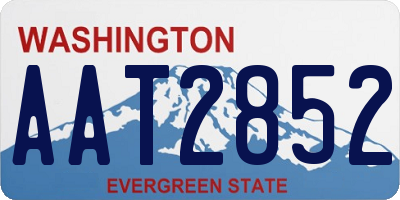 WA license plate AAT2852