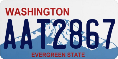 WA license plate AAT2867