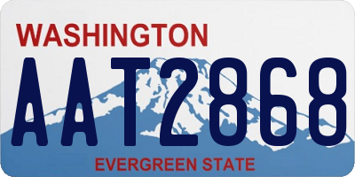 WA license plate AAT2868