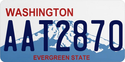 WA license plate AAT2870