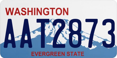 WA license plate AAT2873