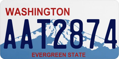 WA license plate AAT2874