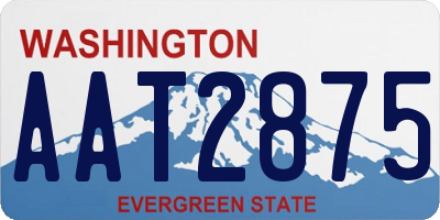 WA license plate AAT2875