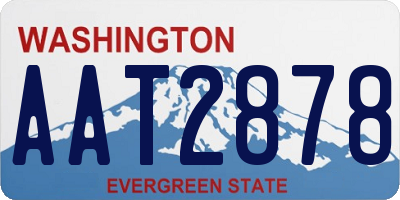 WA license plate AAT2878
