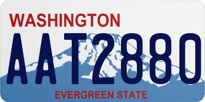 WA license plate AAT2880