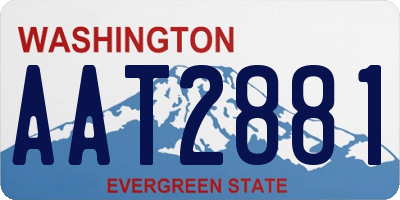 WA license plate AAT2881