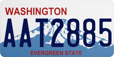 WA license plate AAT2885
