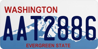 WA license plate AAT2886