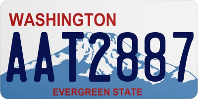 WA license plate AAT2887