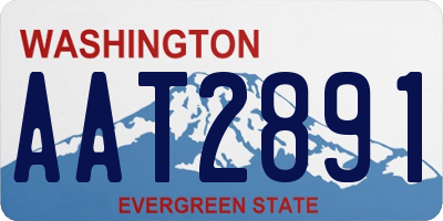 WA license plate AAT2891