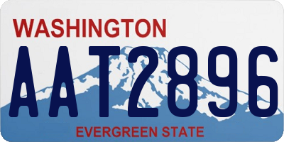WA license plate AAT2896