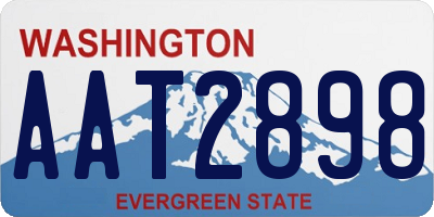 WA license plate AAT2898