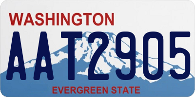 WA license plate AAT2905