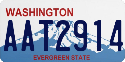 WA license plate AAT2914