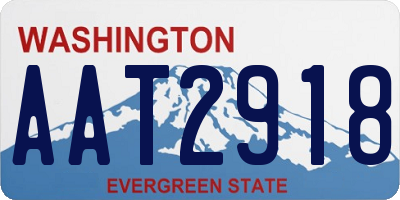WA license plate AAT2918