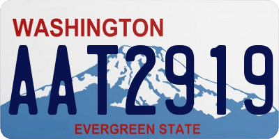 WA license plate AAT2919