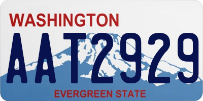 WA license plate AAT2929