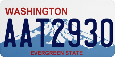WA license plate AAT2930