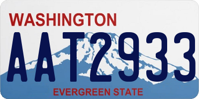 WA license plate AAT2933