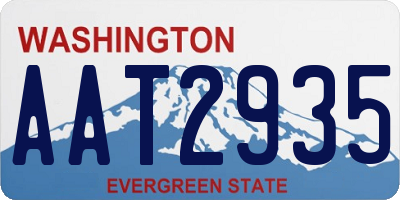 WA license plate AAT2935