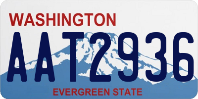 WA license plate AAT2936