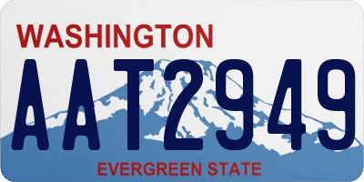 WA license plate AAT2949