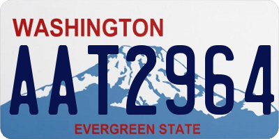 WA license plate AAT2964
