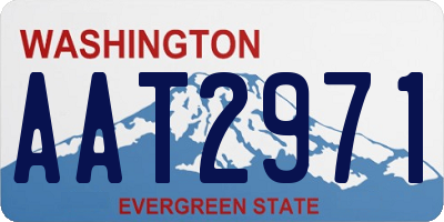 WA license plate AAT2971