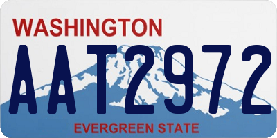 WA license plate AAT2972
