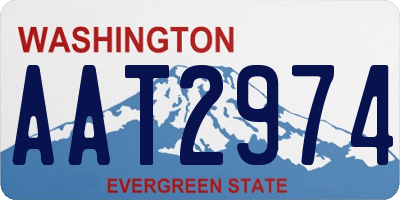WA license plate AAT2974