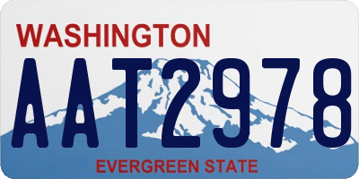 WA license plate AAT2978