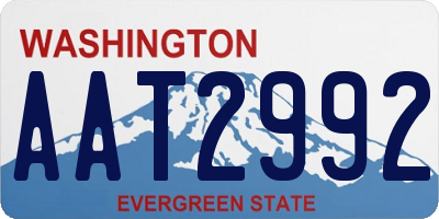 WA license plate AAT2992