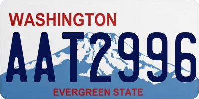 WA license plate AAT2996