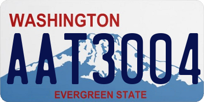 WA license plate AAT3004
