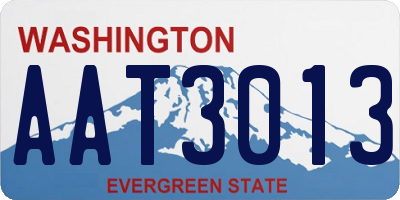 WA license plate AAT3013