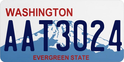 WA license plate AAT3024