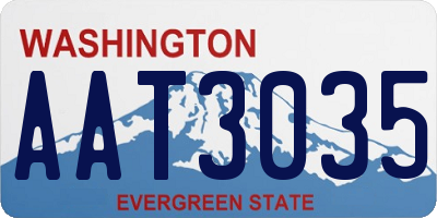 WA license plate AAT3035