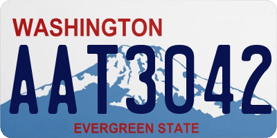 WA license plate AAT3042