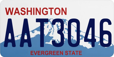 WA license plate AAT3046