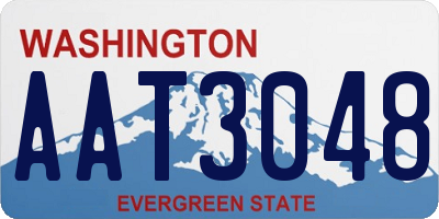 WA license plate AAT3048
