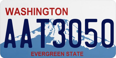 WA license plate AAT3050