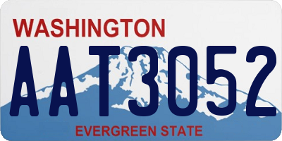 WA license plate AAT3052