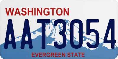 WA license plate AAT3054