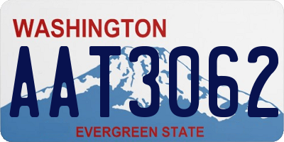 WA license plate AAT3062