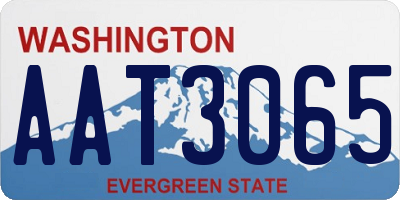 WA license plate AAT3065