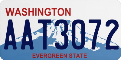 WA license plate AAT3072