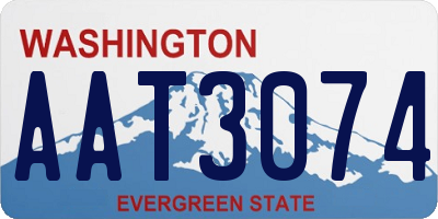 WA license plate AAT3074